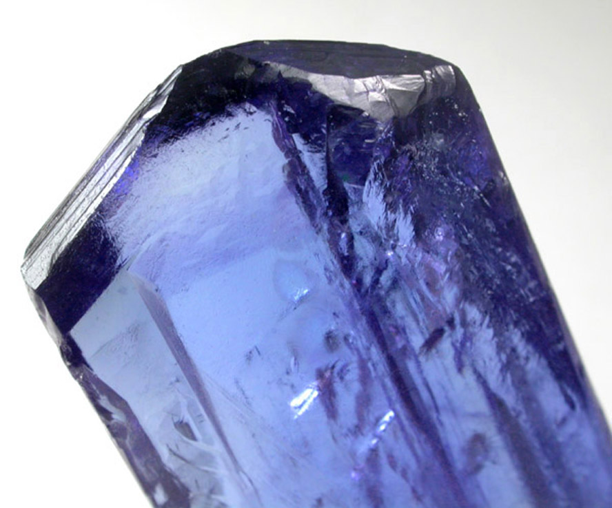 Tanzanite Crystal (Tanzanite = the blue gem variety of Zoisite) from Karo Mine, Merelani Hills, western slope of Lelatama Mountains, Arusha Region, Tanzania (Type Locality for Tanzanite)