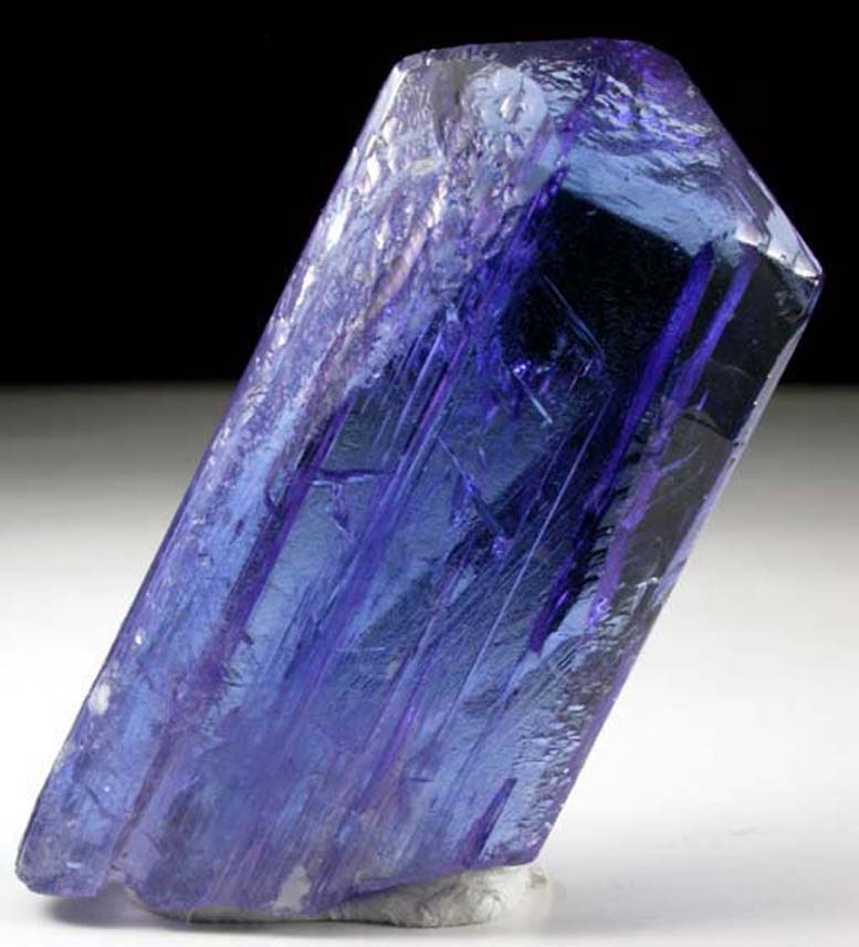 Tanzanite Crystal (Tanzanite = the blue gem variety of Zoisite) from Karo Mine, Merelani Hills, western slope of Lelatama Mountains, Arusha Region, Tanzania (Type Locality for Tanzanite)