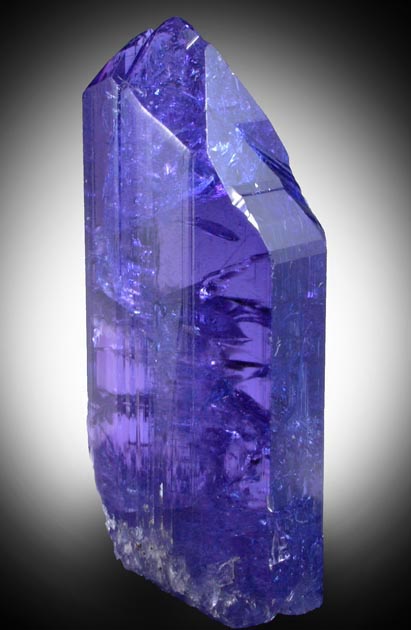 Tanzanite Crystal (Tanzanite = the blue gem variety of Zoisite) from Karo Mine, Merelani Hills, western slope of Lelatama Mountains, Arusha Region, Tanzania (Type Locality for Tanzanite)