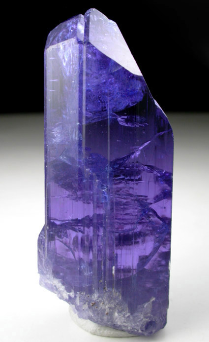 Tanzanite Crystal (Tanzanite = the blue gem variety of Zoisite) from Karo Mine, Merelani Hills, western slope of Lelatama Mountains, Arusha Region, Tanzania (Type Locality for Tanzanite)