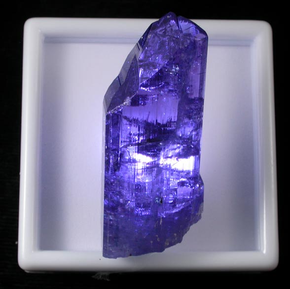 Tanzanite Crystal (Tanzanite = the blue gem variety of Zoisite) from Karo Mine, Merelani Hills, western slope of Lelatama Mountains, Arusha Region, Tanzania (Type Locality for Tanzanite)