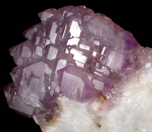 Quartz var. Amethyst on Milky Quartz from Ambilobe, Antsiranana Province, Madagascar