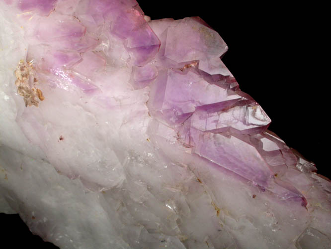 Quartz var. Amethyst on Milky Quartz from Ambilobe, Antsiranana Province, Madagascar