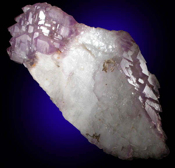 Quartz var. Amethyst on Milky Quartz from Ambilobe, Antsiranana Province, Madagascar