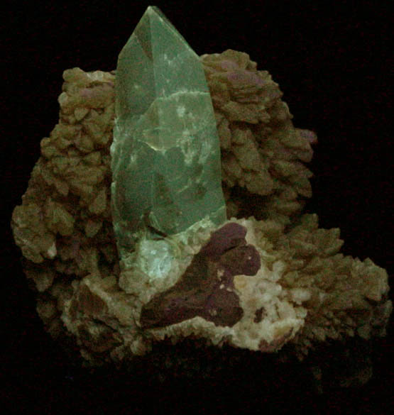Barite on Calcite from Elk Creek, Meade County, South Dakota