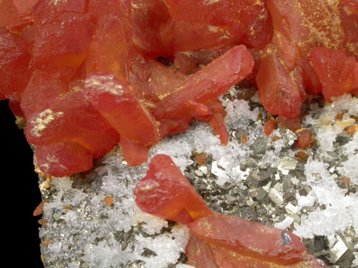 Orpiment on Pyrite with Quartz from Quiruvilca District, Santiago de Chuco Province, La Libertad Department, Peru