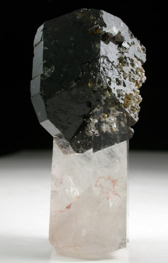 Uvite Tourmaline on Quartz with Magnesite from Brumado District, Serra das guas, Bahia, Brazil