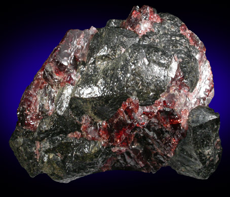 Enstatite var. Hypersthene in Almandine Garnet from Barton Garnet Mine, Gore Mountain, North River, Warren County, New York