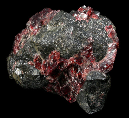 Enstatite var. Hypersthene in Almandine Garnet from Barton Garnet Mine, Gore Mountain, North River, Warren County, New York