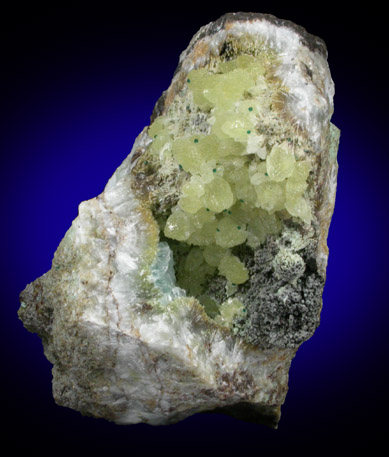 Smithsonite with Hemimorphite and Malachite from 79 Mine, Banner District, near Hayden, Gila County, Arizona
