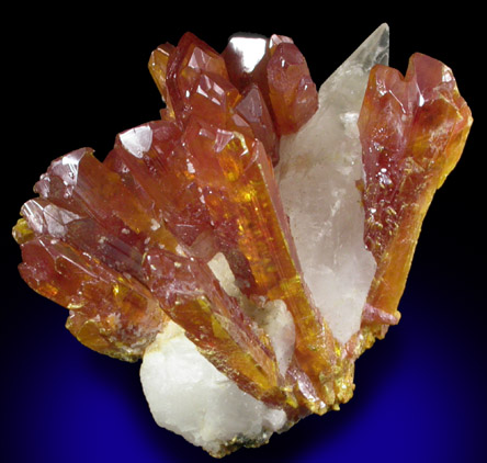 Orpiment in Calcite from Shimen Mine, Hunan, China