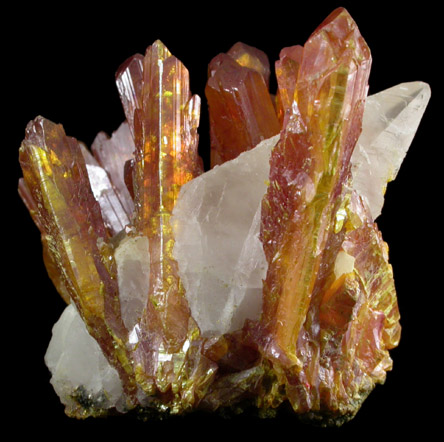 Orpiment in Calcite from Shimen Mine, Hunan, China