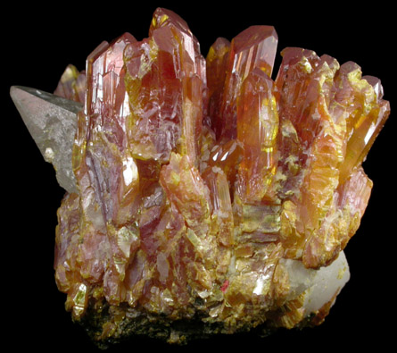 Orpiment in Calcite from Shimen Mine, Hunan, China