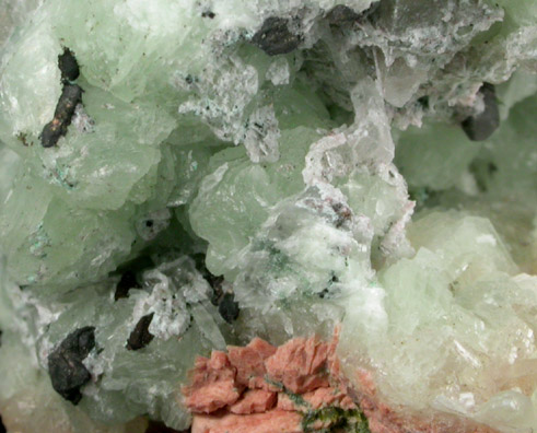 Silver on Prehnite from Cliff Mine, Phoenix, Keweenaw Peninsula Copper District, Keweenaw County, Michigan