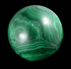 Malachite (polished sphere) from Katanga Copperbelt, Lualaba Province, Democratic Republic of the Congo