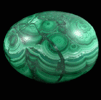 Malachite (polished egg-shape) from Katanga Copperbelt, Lualaba Province, Democratic Republic of the Congo