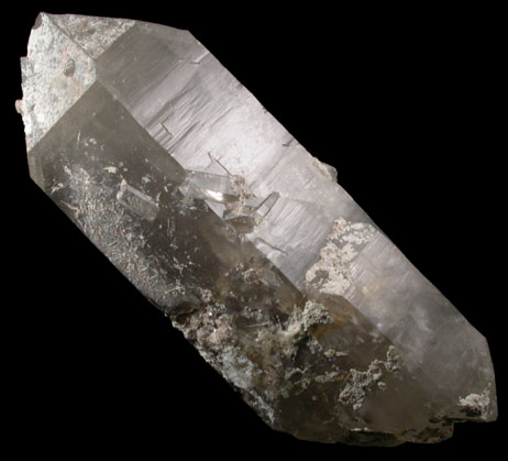 Quartz var. Smoky with Muscovite from Mount Rubellite, Hebron, Oxford County, Maine