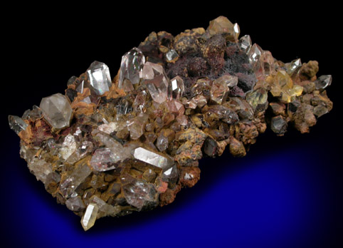 Quartz with Goethite from Ellenville Zinc Co. Mine, Ulster County, New York
