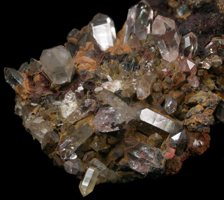 Quartz with Goethite from Ellenville Zinc Co. Mine, Ulster County, New York