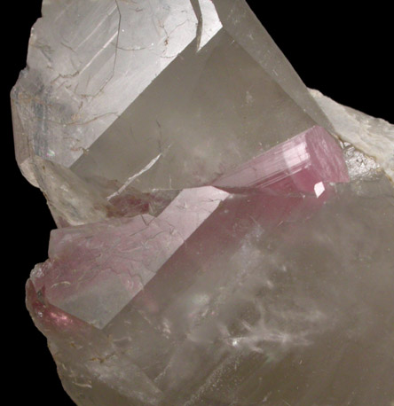 Elbaite var. Rubellite Tourmaline in Quartz from Pala District, San Diego County, California