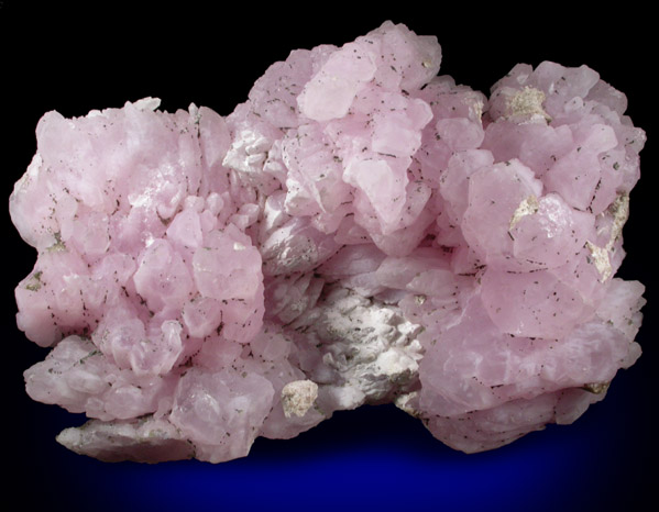 Quartz var. Rose Quartz Crystals with Eosphorite from Lavra da Ilha, Taquaral, Jequitinhonha River, Minas Gerais, Brazil