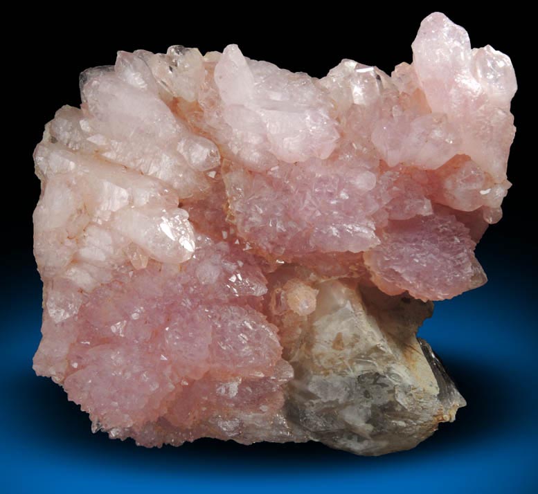 Quartz var. Rose Quartz Crystals from Alto da Pitorra, Laranjeiras, Galilia, Minas Gerais, Brazil