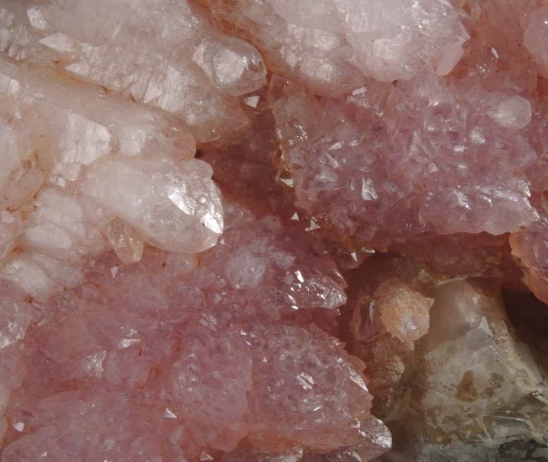 Quartz var. Rose Quartz Crystals from Alto da Pitorra, Laranjeiras, Galilia, Minas Gerais, Brazil