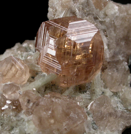 Grossular Garnet with Diopside from Jeffrey Mine, Asbestos, Qubec, Canada