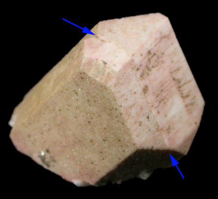 Microcline (twinned crystals) from Ossipee Mountains, Carroll County, New Hampshire