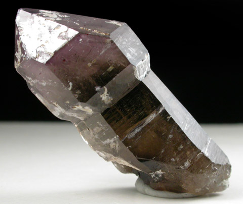 Quartz var. Amethyst-Smoky (scepter-shaped formation) from Ossipee Gulch (Raccoon Gulch), Folsom Brook, Center Ossipee, Carroll County, New Hampshire