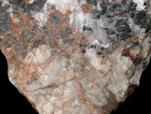 Esperite, Zincite, Franklinite, Calcite from Franklin District, Sussex County, New Jersey (Type Locality for Esperite, Zincite, Franklinite)