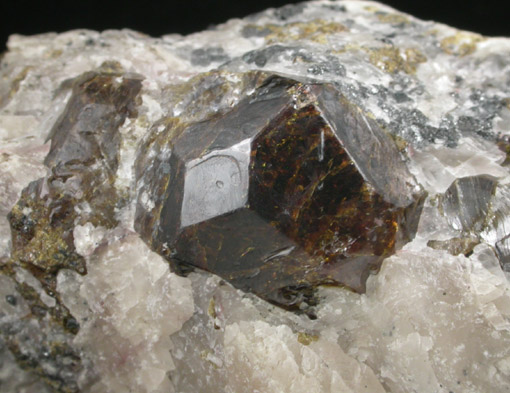 Andradite Garnet in Calcite from Franklin District, Sussex County, New Jersey