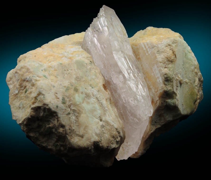 Spodumene var. Kunzite in Albite from Nuristan Province, Afghanistan