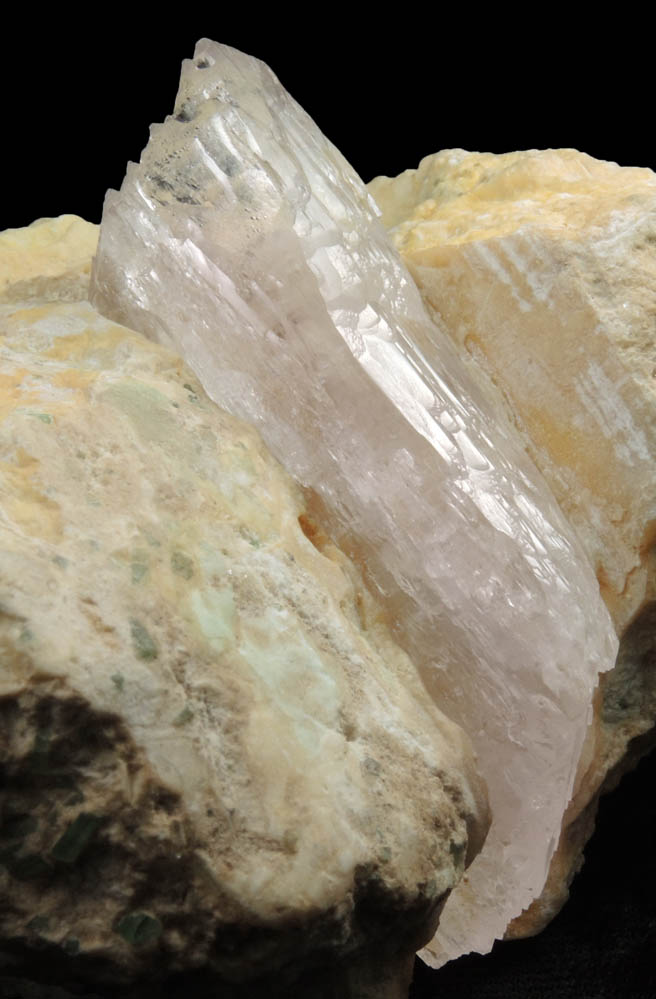 Spodumene var. Kunzite in Albite from Nuristan Province, Afghanistan