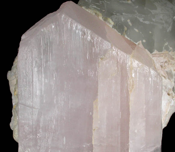 Spodumene var. Kunzite on Quartz from Nuristan Province, Afghanistan