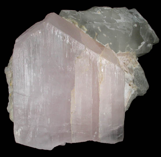 Spodumene var. Kunzite on Quartz from Nuristan Province, Afghanistan