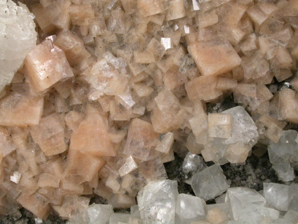 Chabazite-Ca, Heulandite-Ca, Calcite from Prospect Park Quarry, Prospect Park, Passaic County, New Jersey
