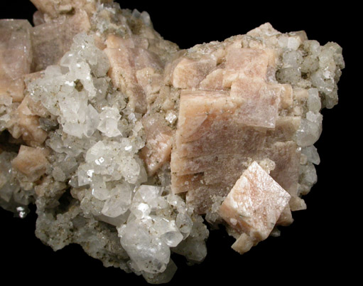 Chabazite-Ca with Calcite from Upper New Street Quarry, Paterson, Passaic County, New Jersey