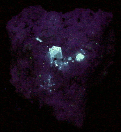 Scheelite on Quartz from Camp Bird Mine, Ouray County, Colorado