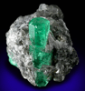 Beryl var. Emerald in Calcite with Pyrite from Chivor Mine, Guavi-Guateque District, Boyac Department, Colombia