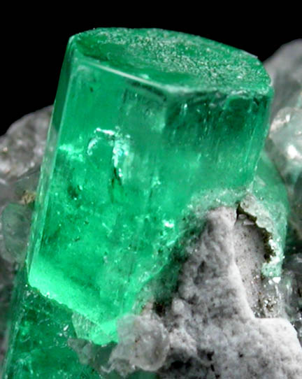 Beryl var. Emerald in Calcite with Pyrite from Chivor Mine, Guavi-Guateque District, Boyac Department, Colombia