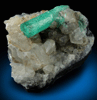 Beryl var. Emerald on Calcite from Polveros Mine, Vasquez-Yacop District, Boyac Department, Colombia