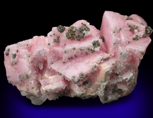 Rhodochrosite with Quartz and Pyrite from Butte Mining District, Summit Valley, Silver Bow County, Montana