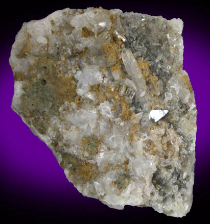 Anatase on Quartz from Poker Hill, Cumberland, Providence County, Rhode Island