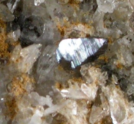 Anatase on Quartz from Poker Hill, Cumberland, Providence County, Rhode Island