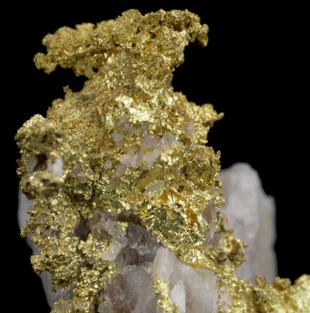 Gold in Quartz from Cotton Creek, Mariposa County, California