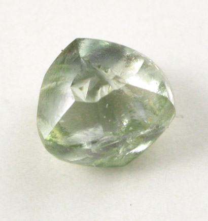Diamond (0.29 carat green-yellow dodecahedral crystal) from Damtshaa Mine, near Orapa, Botswana