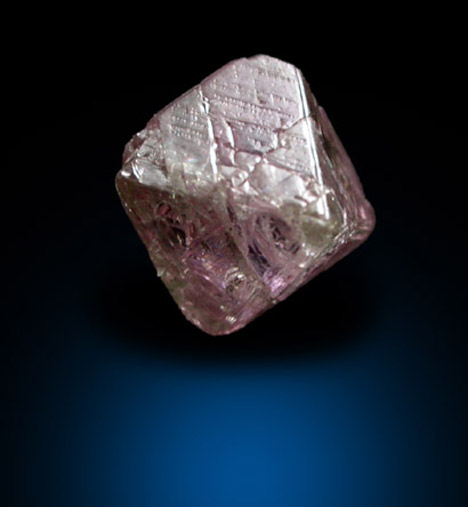 Diamond (0.52 carat pink-gray octahedral crystal) from Argyle Mine, Kimberley, Western Australia, Australia