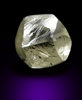 Diamond (1.52 carat yellow dodecahedral crystal) from Orapa Mine, south of the Makgadikgadi Pans, Botswana