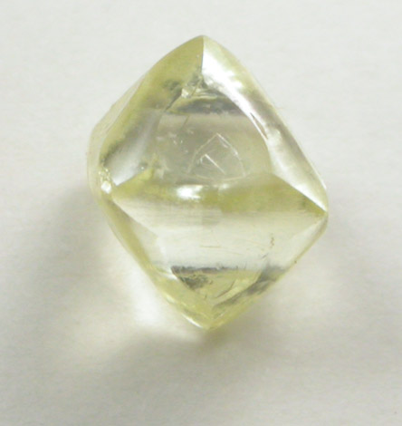 Diamond (0.40 carat fancy-yellow octahedral crystal) from Oranjemund District, southern coastal Namib Desert, Namibia